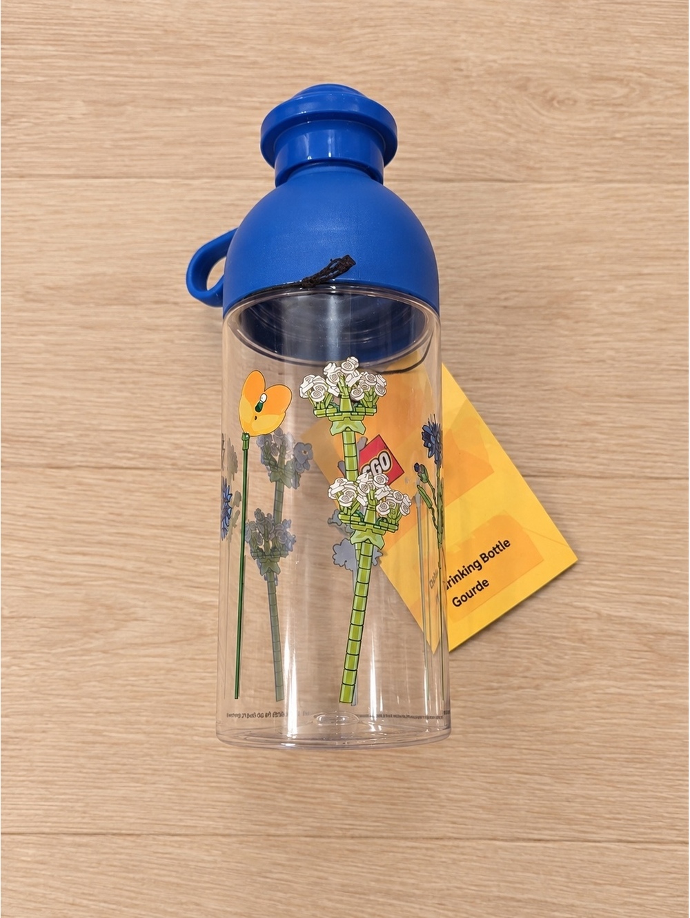 LEGO Wildflowers Hydration Bottle 17oz 500ml Blue NWT